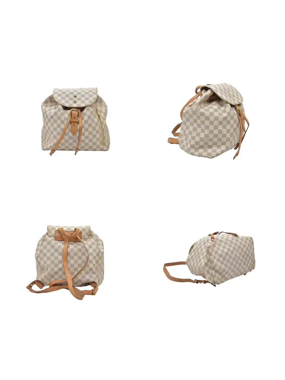 $2120 2016 Louis Vuitton Damier Azur Sperone Backpack SR2186